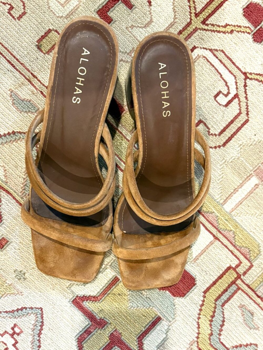 Alohas Indiana Suede Heeled Sandals, Size 36 - Picture 2 of 4